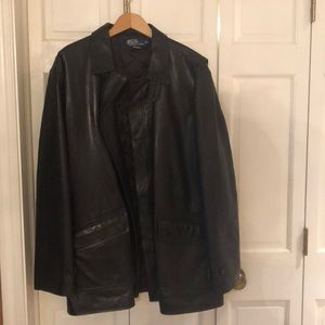 Polo Men’s 3/4-length Leather Car Coat